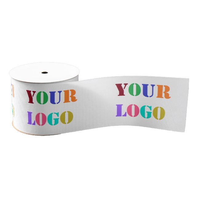 Custom Logo or Photo Personalized Ribbon Gift Grosgrain Ribbon (Spool)