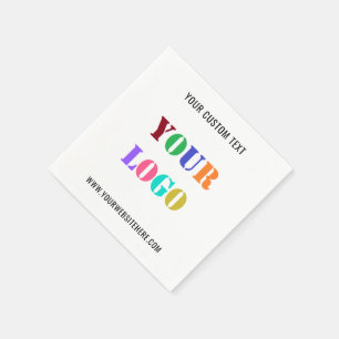 Custom Logo or Photo Promotional Business Napkins