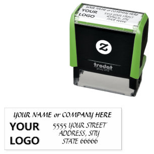 Custom Logo or Photo Return Address Name Stamp