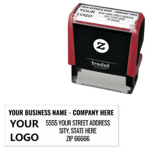 Custom Logo or Photo Return Address Stamp Example