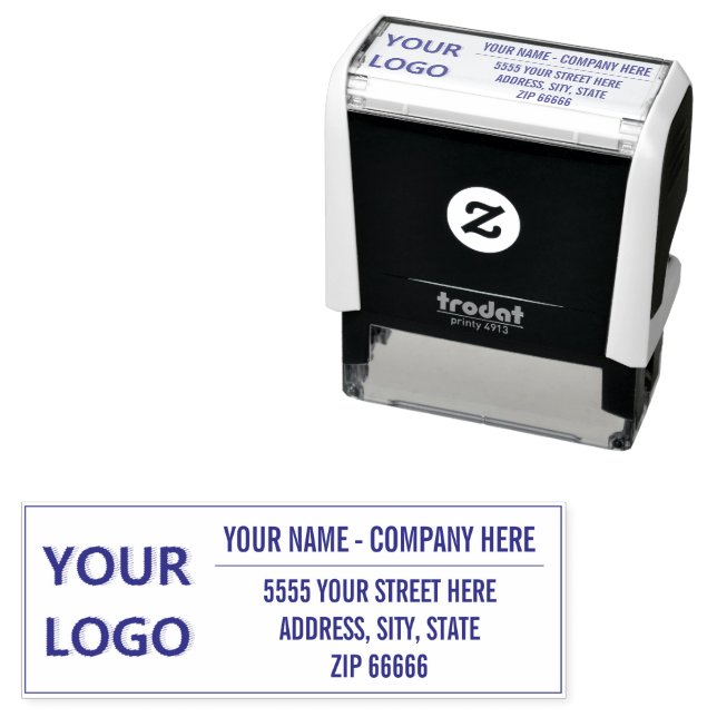 Custom Logo or Photo Return Address Stamp Template (In Situ)