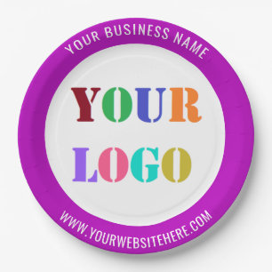 Custom Logo or Photo Text and Colours Paper Plates