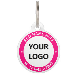 Custom Logo or Photo Text and Colours Pet ID Tag