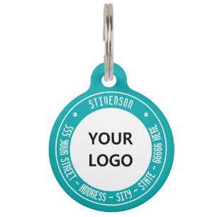 Custom Logo or Photo Text Name Pet ID Tag Template