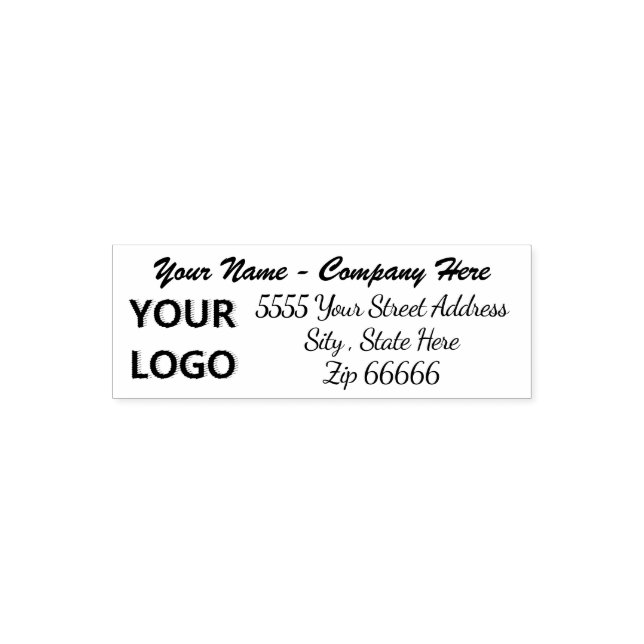 Custom Logo or Photo Your Address Stamp Template (Design)