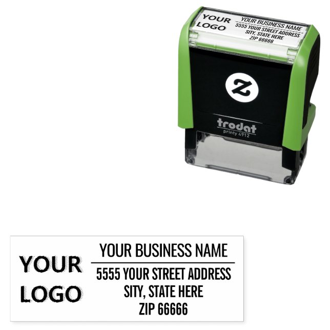Custom Logo or Photo Your Address Stamp template (In Situ)