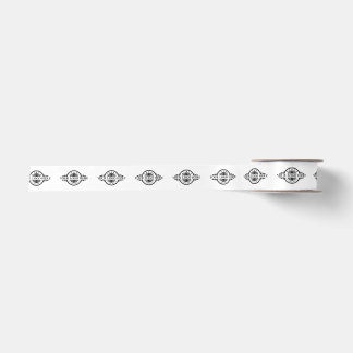 Custom Logo Pattern Promotional 1.5" White Satin Ribbon