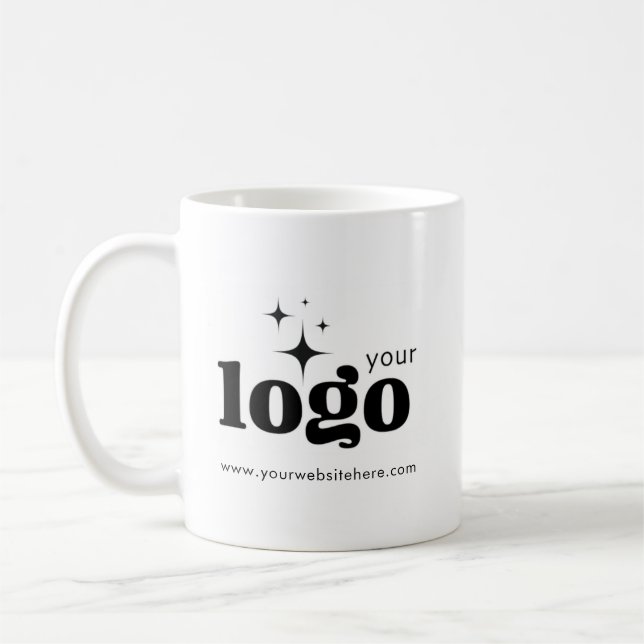 Custom Logo  – Personalized Business Branded Coffee Mug (Left)