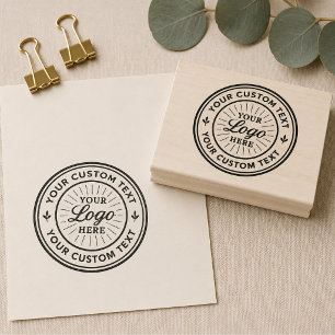 Custom Logo Personalized Business Branding Seal Rubber Stamp