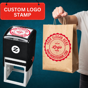 Custom Logo Personalized Business Branding Seal Self-inking Stamp