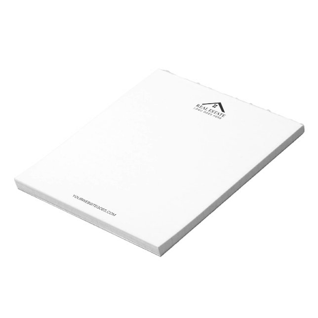 Custom Logo Personalized Real Estate Agent Notepad (Rotated)