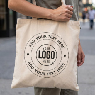 Custom Logo & Personalized Text Tote Bag – Stylish