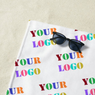 Custom Logo Photo Beach Towel - Promotional