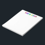 Custom Logo Photo Business Promotional Notepad<br><div class="desc">Custom Logo Your Business Promotional Personalized Gift - Make Unique Your Own Design - Add Your Logo / Image / Text / more - Resize and move or remove and add elements / image with customization tool. Choose / add your favourite background / text colours ! Good Luck - Be...</div>