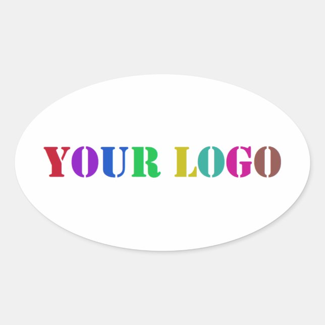 Custom Logo Photo Business Promotional Personalize Oval Sticker (Front)