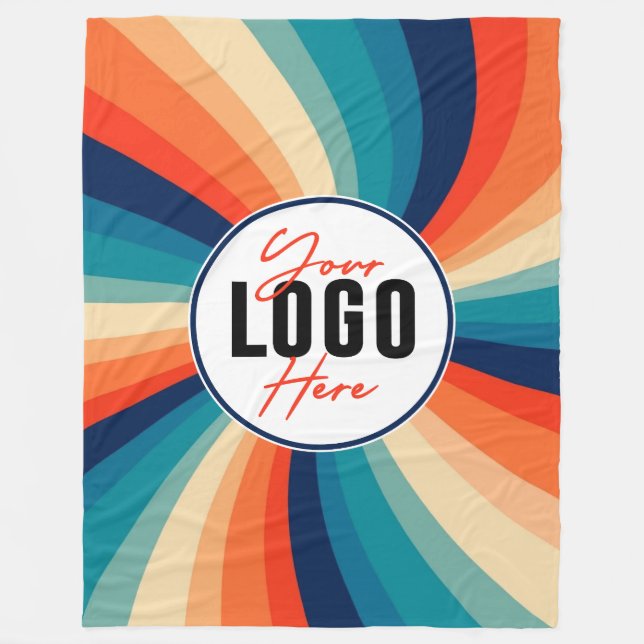 Custom Logo Photo Fleece Blanket - Large 60" x 80" (Front)