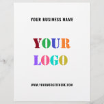 Custom Logo Photo Flyer Promotional Your Business<br><div class="desc">Custom Logo and Text Promotional Business Personalized  - Add Your Logo / Image and Text / Information - Resize and move elements with customization tool. Choose / add your favourite background colours !</div>