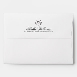 Custom logo photo graphic and elegant script A7 Envelope