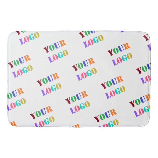 Custom Logo Photo Promotional Personalized Modern Bath Mat (Front)