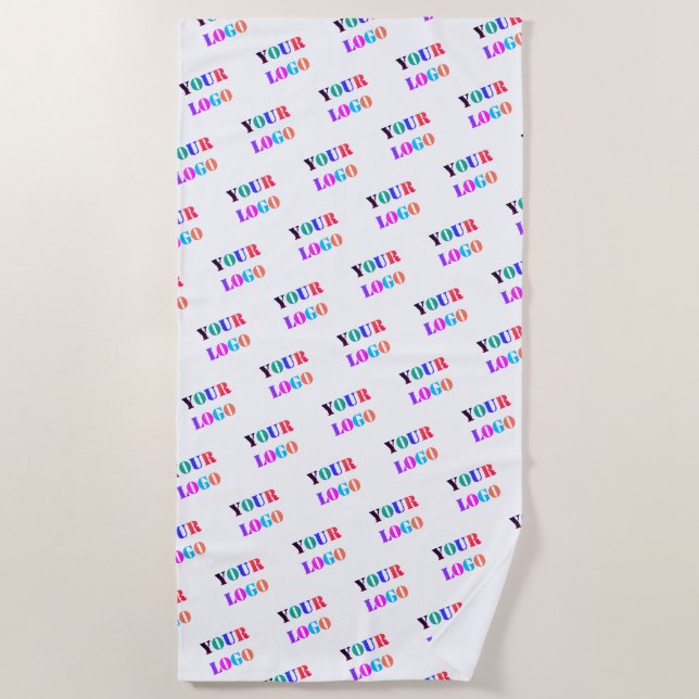 Custom Logo Photo Promotional Personalized Modern  Beach Towel (Front)