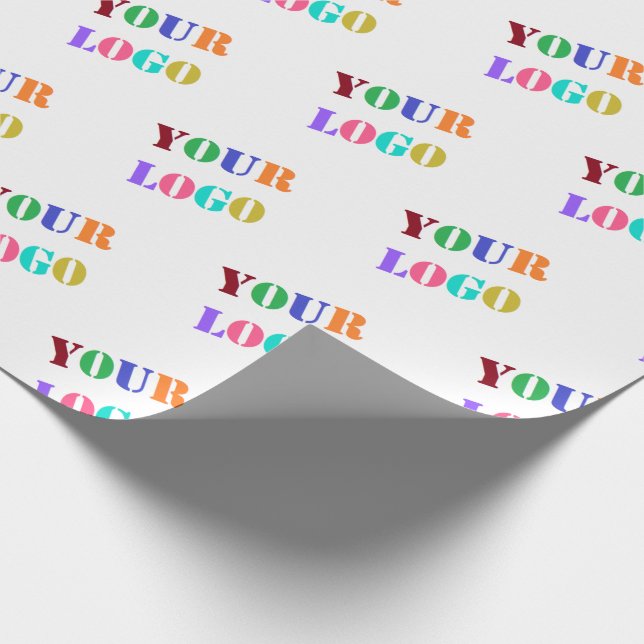 Custom Logo Photo Promotional Personalized Modern  Wrapping Paper (Corner)
