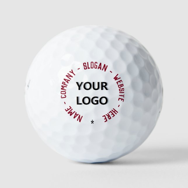 Custom Logo Photo Text and Colours Golf Balls Stam (Front)