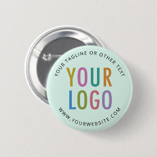 Custom Logo Pin Back Button Round Badge No Minimum