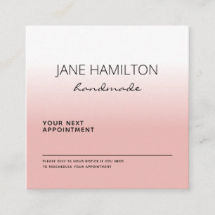 Custom Logo Pink Professional Appointment Card