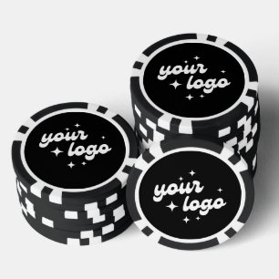 Custom Logo Poker Chip Black & White