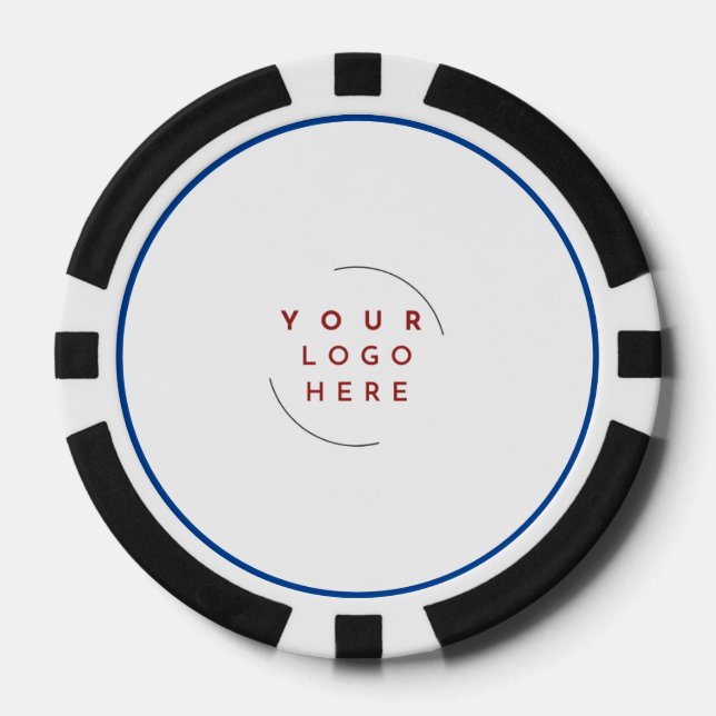 Custom Logo Poker Chip Business Card – Add QR Code (Front)