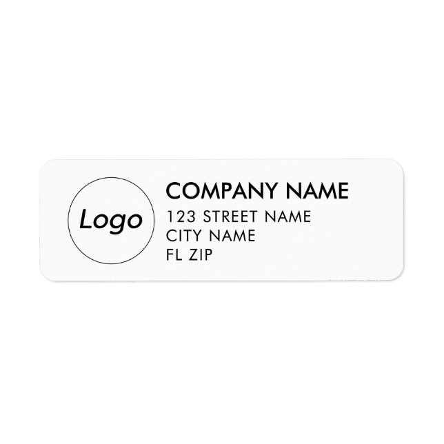 Custom Logo Professional Business Return Address (Front)