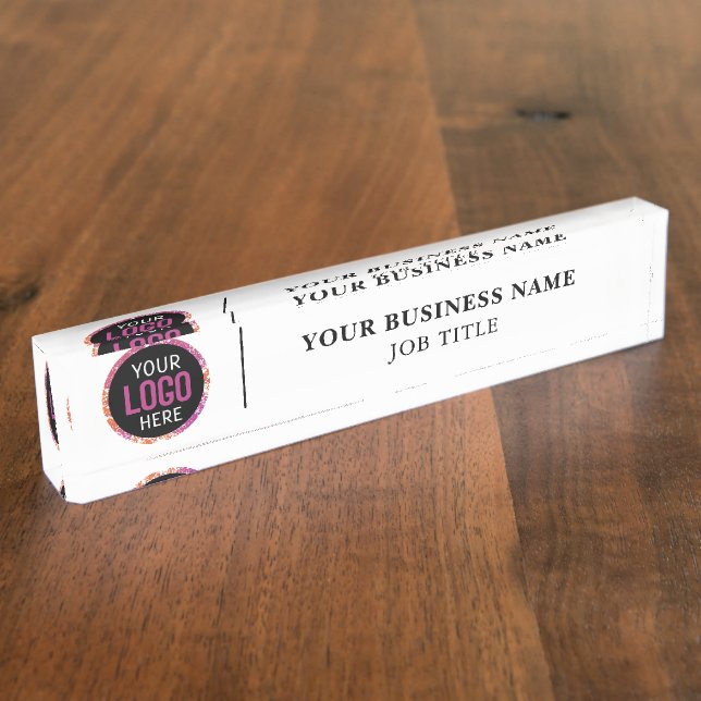 Custom Logo Professional Desk  Nameplate (Side)