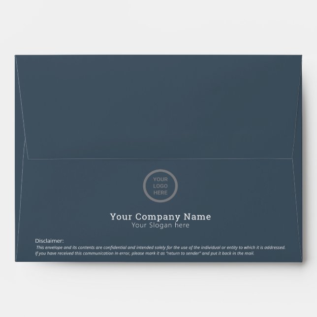 Custom Logo Professional Minimalist Branding Envelope (Back (Top Flap))