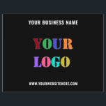 Custom Logo Promotional Business Flyer Your Colors<br><div class="desc">Custom Colors and Fonts - Design Your Own Personalized Flyer with Your Company Logo Name Website or Custom Text Promotional Business or Modern Party Flyers Gift - Add Your Logo - Image - Photo or QR Code / Name - Company / Website or E-mail or Phone - Contact Information /...</div>