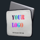 Custom Logo Promotional Business Laptop Sleeve<br><div class="desc">Custom Logo and Text Promotional Business Personalized Laptop Sleeve - Add Your Logo / Image and Text / Information - Resize and move elements with customization tool. Choose / add your favourite background and text colours / font / size ! ( Select your logo colour with filter for colours )...</div>