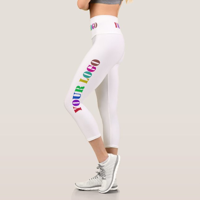 Custom Logo Promotional Business Personalized Capri Leggings (Left)