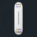 Custom Logo Promotional Business Personalized - Skateboard<br><div class="desc">Custom Logo and Text Promotional Business Personalized  - Add Your Logo / Image and Text / Information - Resize and move elements with customization tool. Choose / add your favourite background colour !</div>