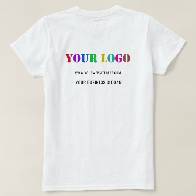 Custom Logo Promotional Business Personalized  T-Shirt (Design Back)