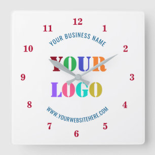 Custom Logo Promotional Business Personalized Your Square Wall Clock
