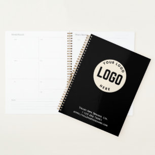 Custom Logo Promotional Notebook, Black  Planner