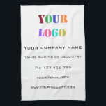Custom Logo Promotional Personalized Your Business Kitchen Towel<br><div class="desc">Custom Logo and Text Promotional Business Personalized  - Add Your Logo / Image and Text / Information - Resize and move or remove and add elements / text with customization tool. Choose / add your favourite background and text colours !</div>