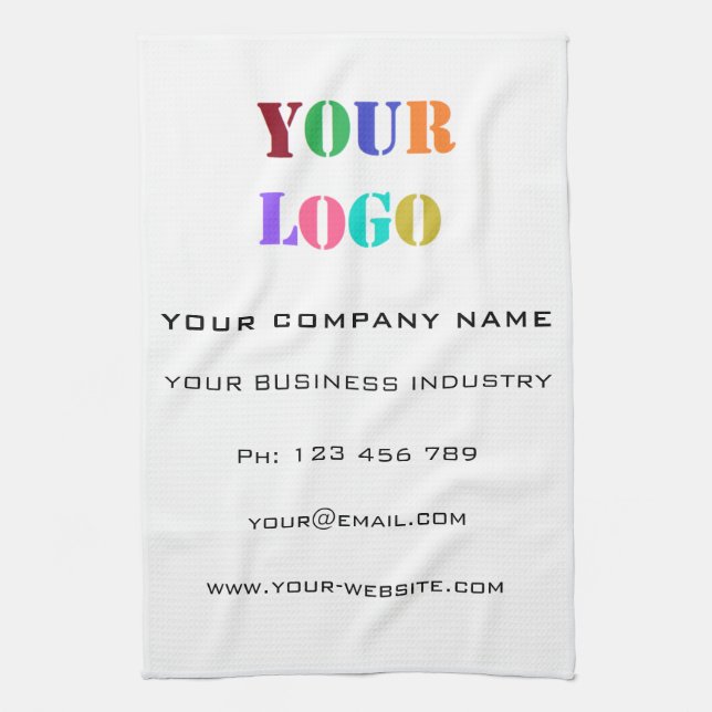 Custom Logo Promotional Personalized Your Business Kitchen Towel (Vertical)
