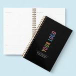 Custom Logo Promotional Planner Weekly & Monthly<br><div class="desc">Personalize this weekly and monthly promotional planner with your company logo and custom text. Try customizing the background colours to match your corporate colours. Stickers are included. Custom logo planners can advertise your business as promotional items and office gifts. Available in small planner 5.5 x 8.5 inches or large planner...</div>