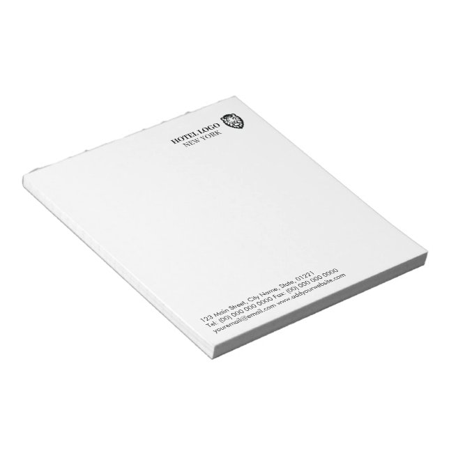 Custom Logo Promotional Supplies Hotel Notepad (Angled)