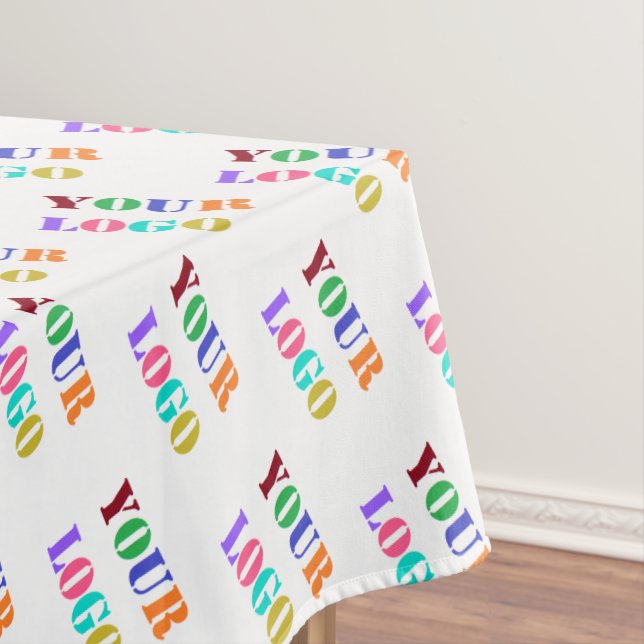 Custom Logo Promotional Tablecloth - Your Colours (In Situ)