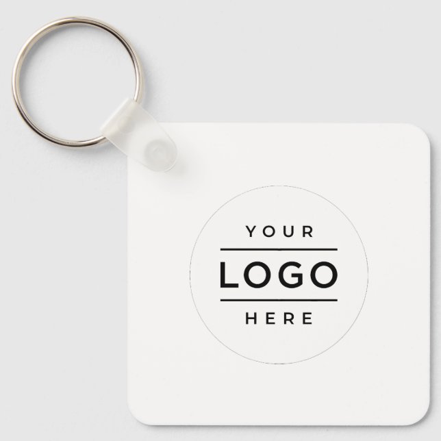 Custom Logo & QR Code Business Keychain (Front)