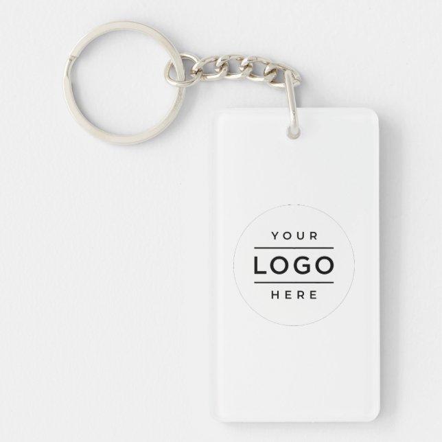 Custom Logo & QR Code Business Keychain (Front)