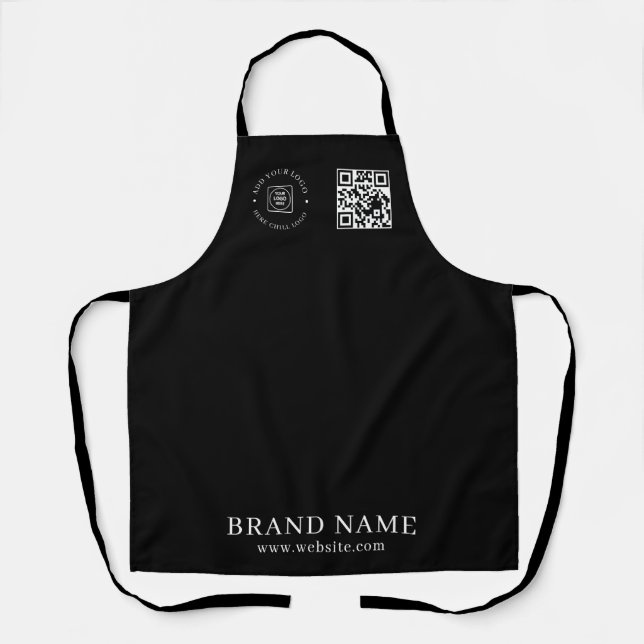 Custom Logo QR Code Personalized Professional Desi Apron (Front)