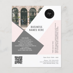 Custom Logo QR Code Photo Simple Professional Flyer