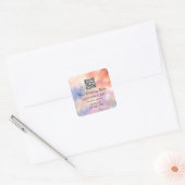 Custom Logo QR Code Promotional Shop Rose Abstract Square Sticker (Envelope)